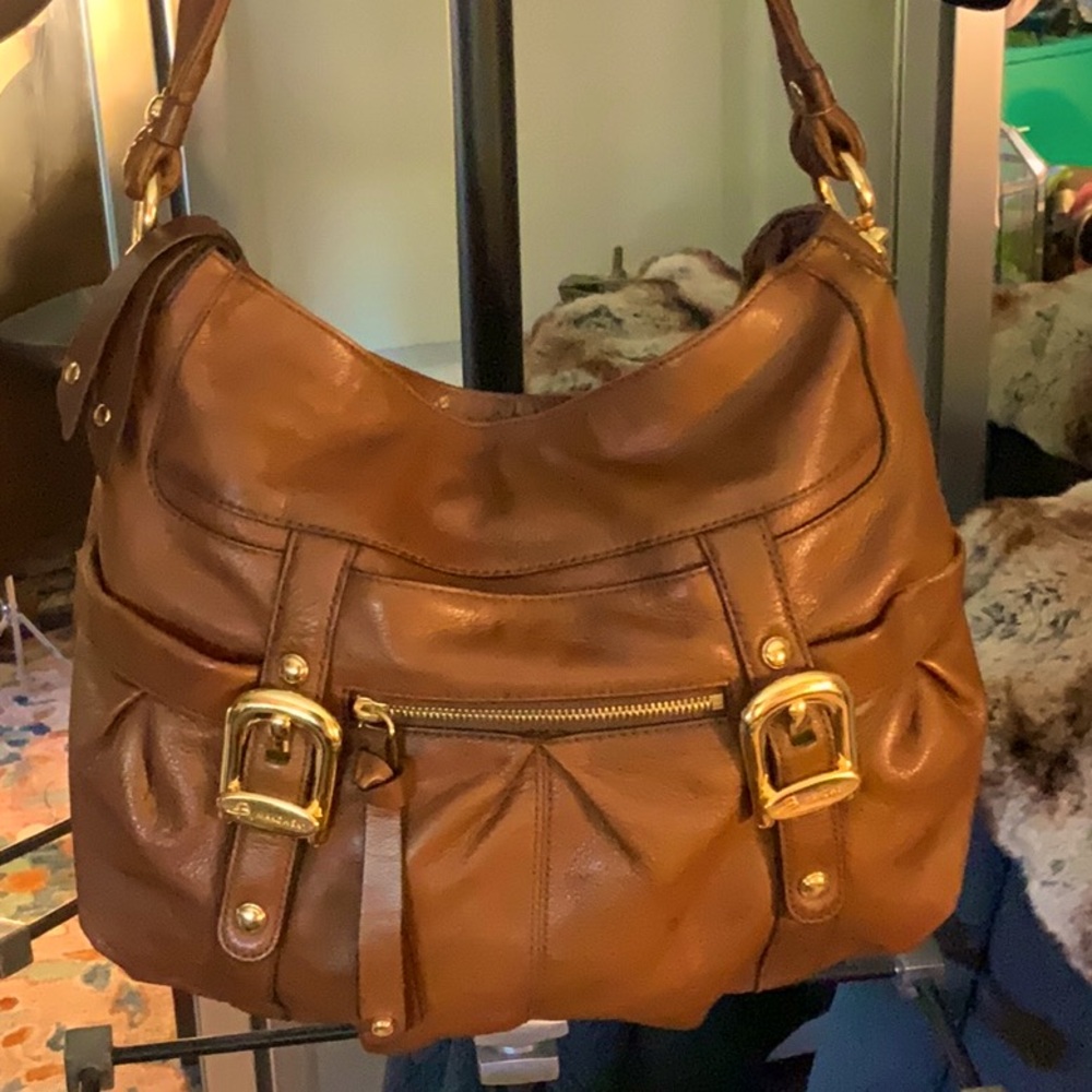 >B. Makowsky supple leather handbag